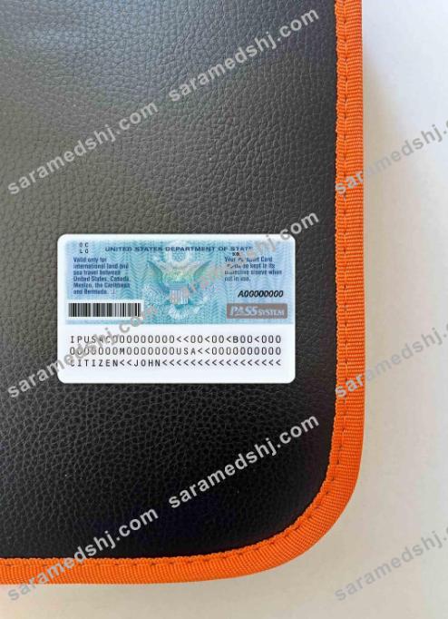 USA passport ID card, version 2 photolook BACK